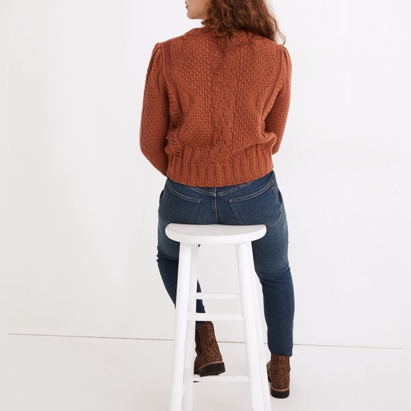 Madewell Ridgecrest Cable Pullover Wool-Blend Sweater. Pre-Owned. - Picture 4 of 11